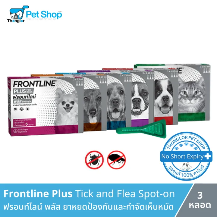 FRONTLINE PLUS ยากำจัดหมัดสุนัขแบบหยดหลัง