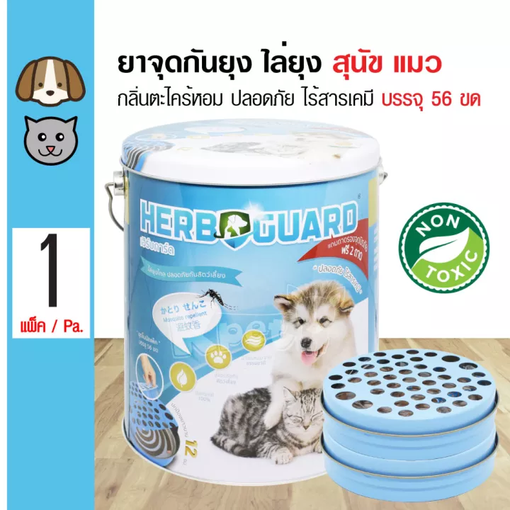 Herbguard Box ยาจุดกันยุงสำหรับสุนัขกลิ่นตะไคร้หอม